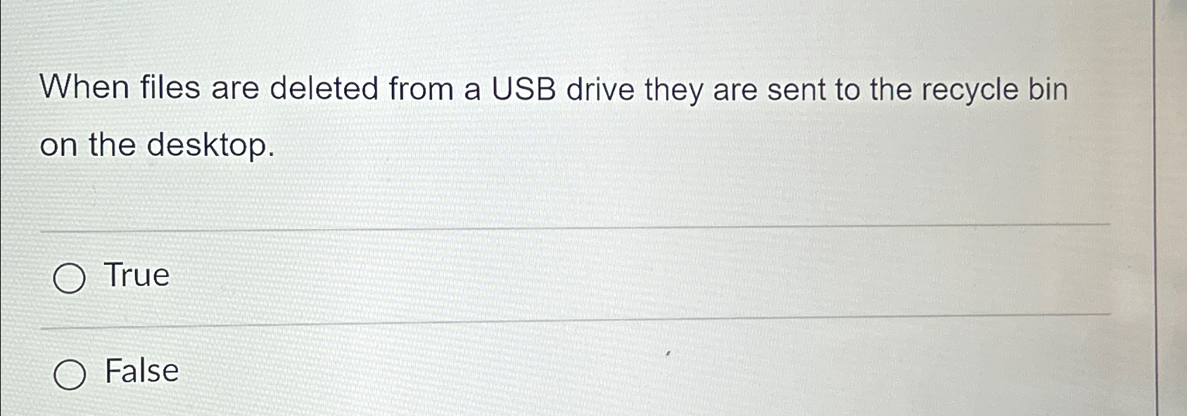 When files are deleted from a USB drive they are