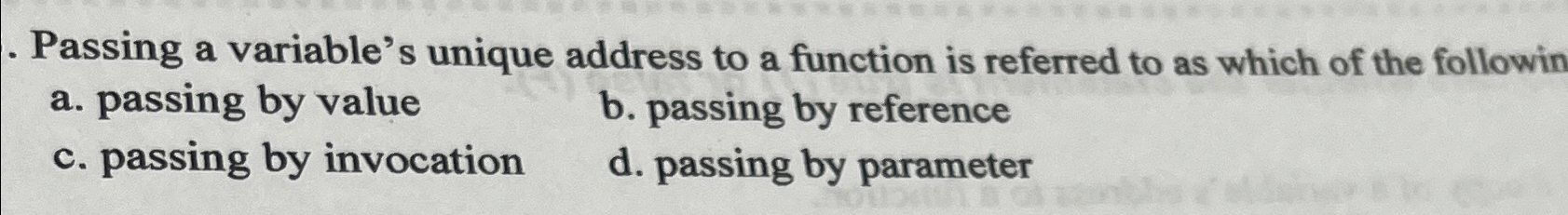 Passing a variable's unique address to a function