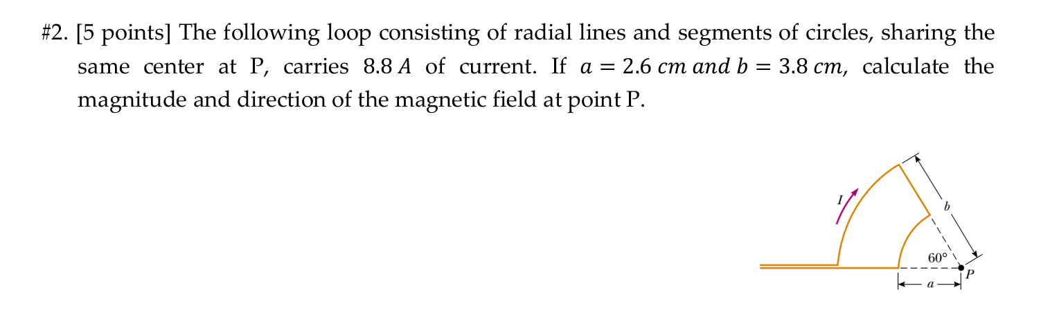 \ # 2 . [ 5 points ] The following loop