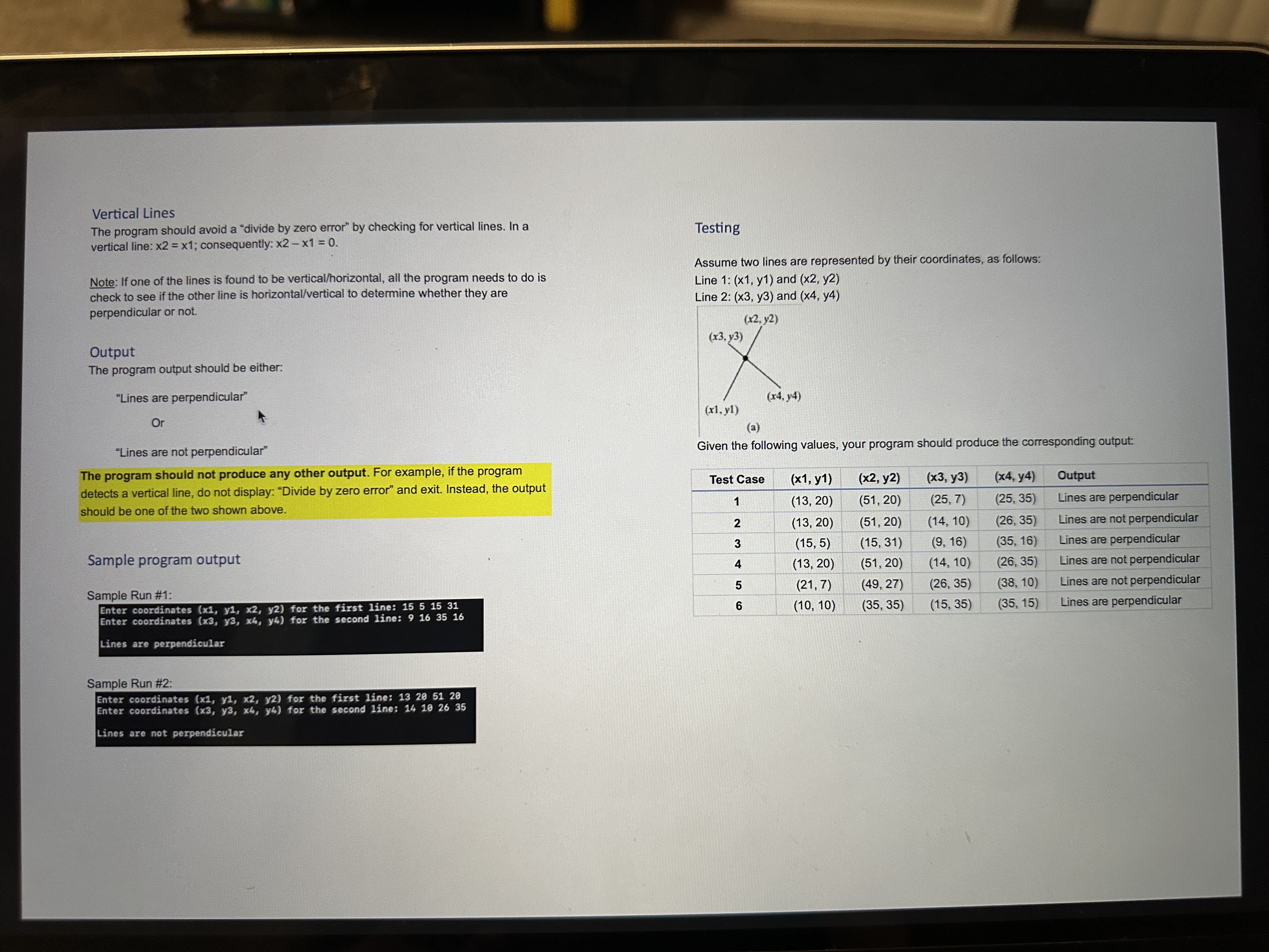 Vertical Lines Additional Requirements Course