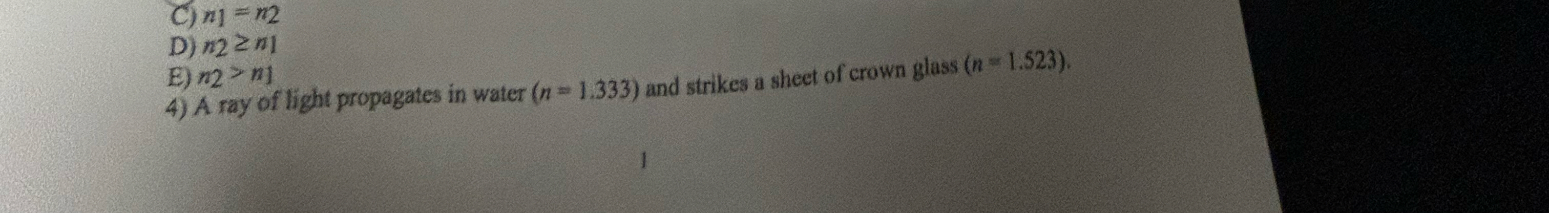 A ray of light propagates in water ) = ( 1 . 3 3