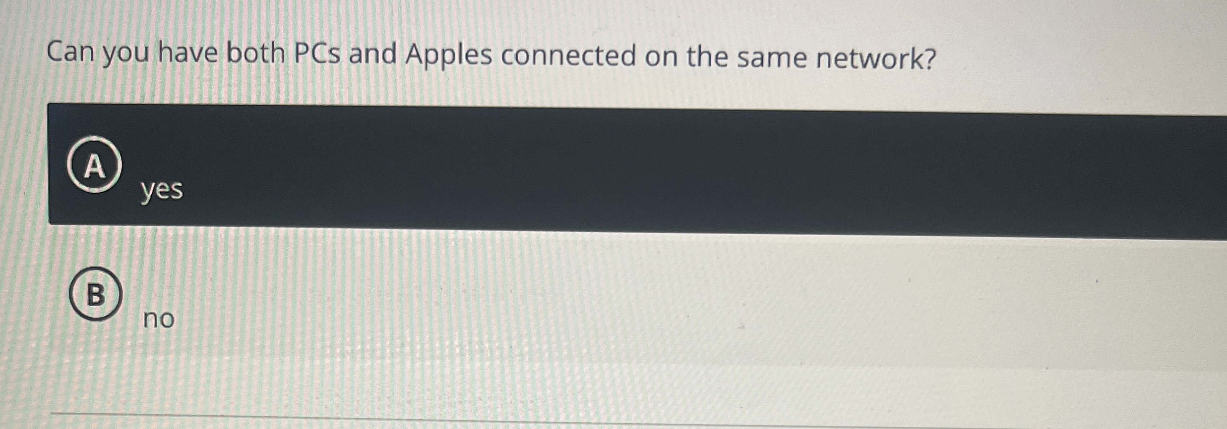 Can you have both PCs and Apples connected on the
