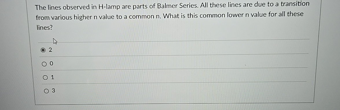 The lines observed in H - lamp are parts of