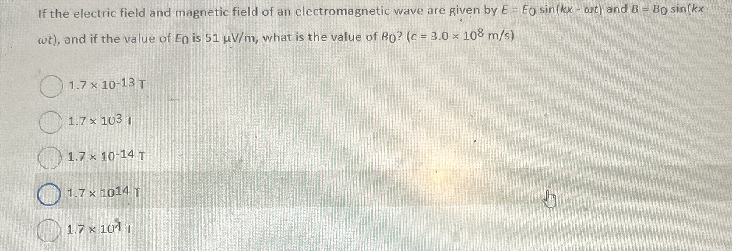 If the electric field and magnetic field of an
