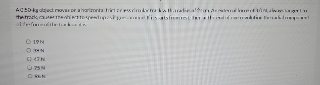 A 0 . 5 0 - k g object moves on a horizontal
