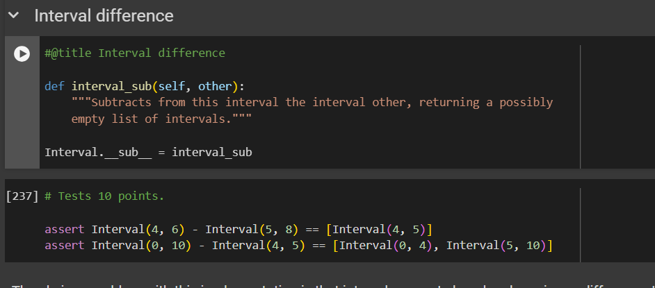 #@title Interval differenceInterval difference