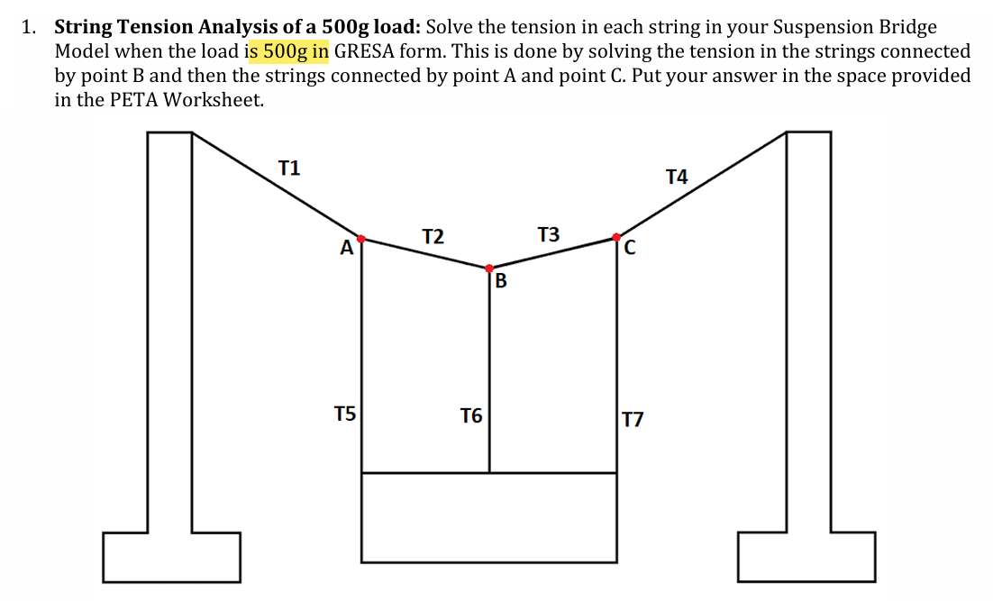 1 . String Tension Analysis of a \ ( \ mathbf { 5