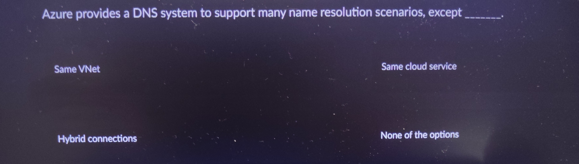 Azure provides a DNS system to support many name