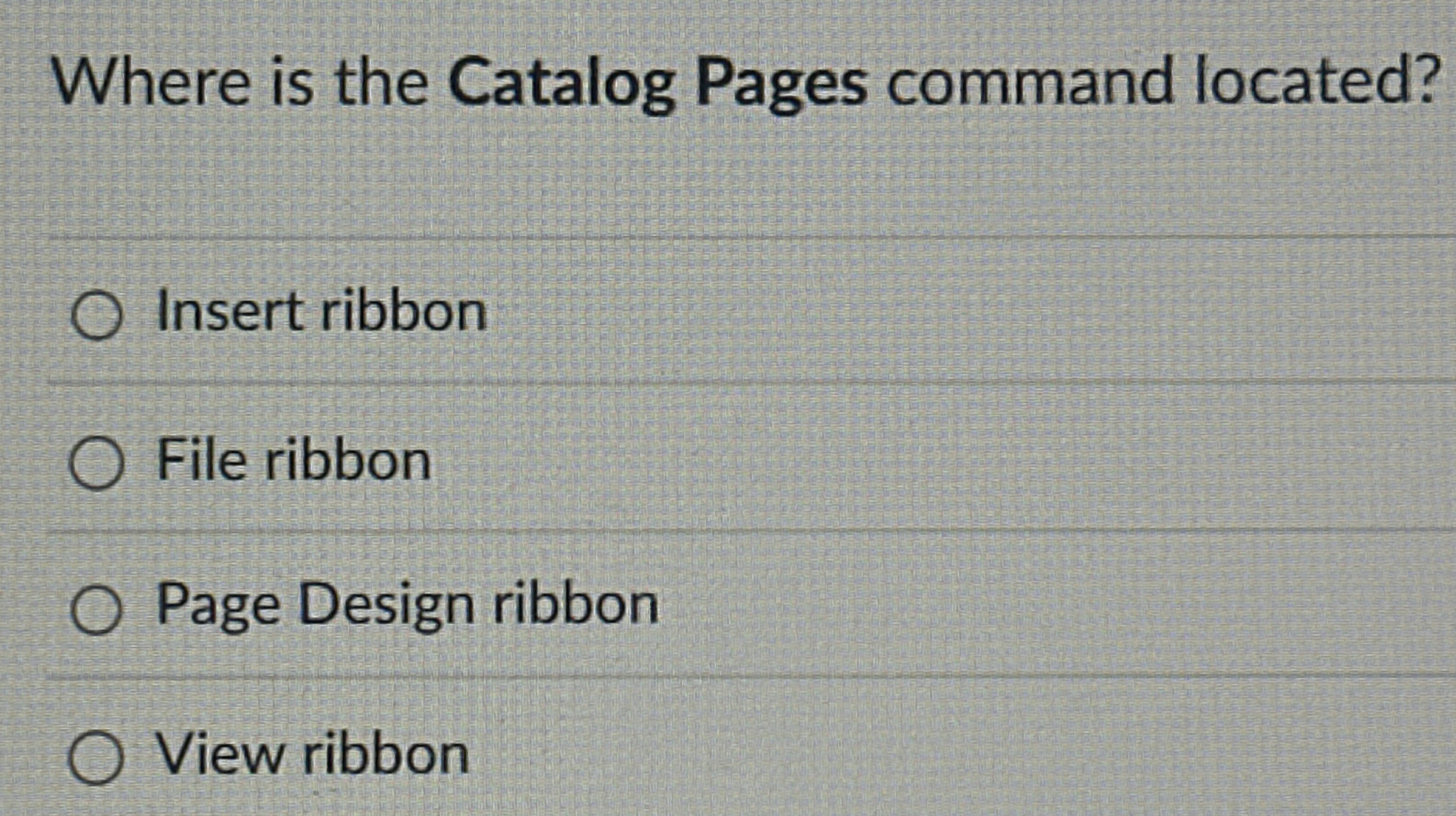 Where is the Catalog Pages command located?
