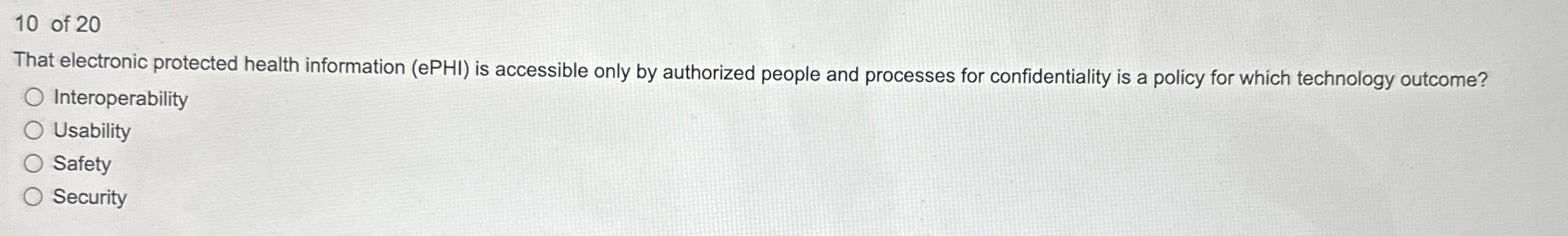 1 0 of 2 0 That electronic protected health
