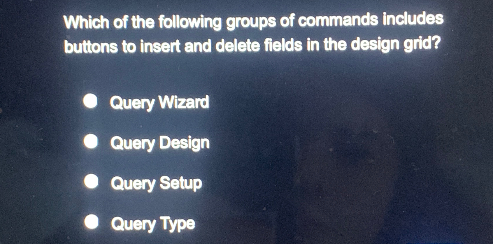 Which of the following groups of commands