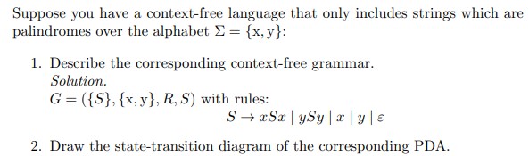 Suppose you have a context - free language that