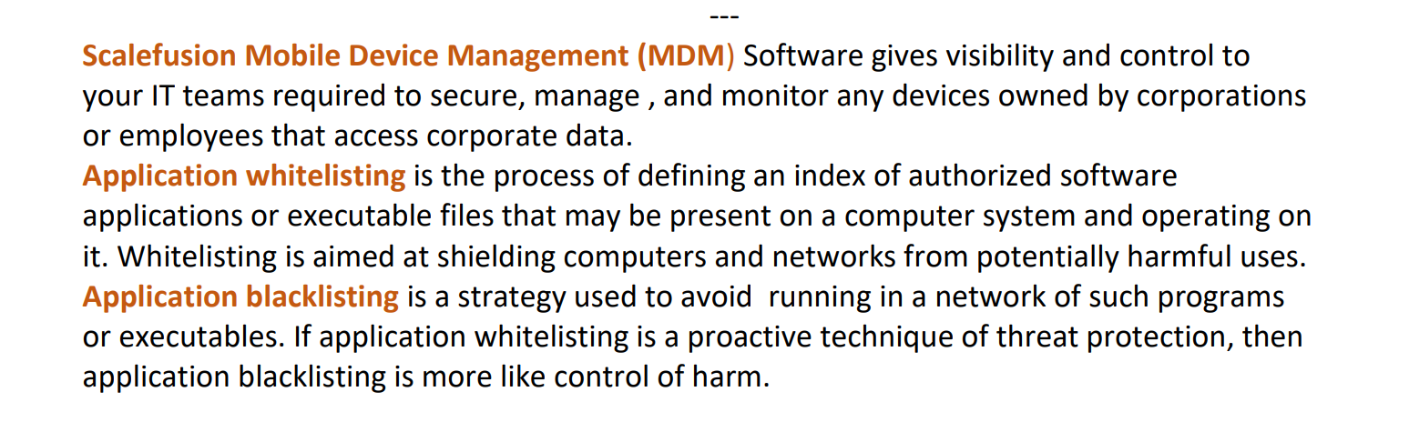 Sign in to the Scalefusion software and perform
