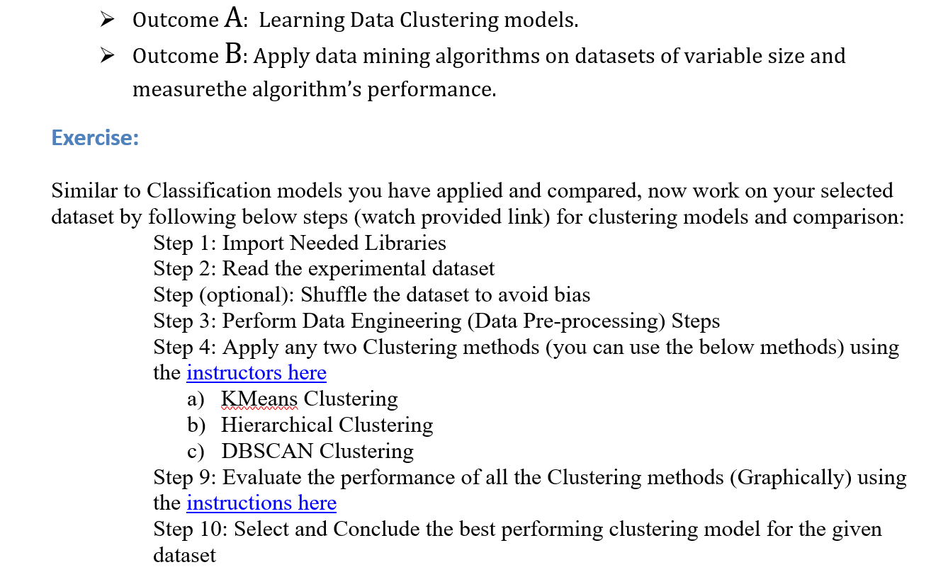 Solve this data lab using python Outcome B: Apply