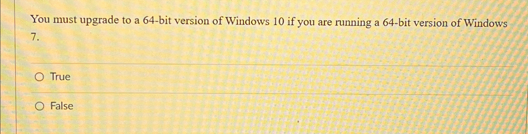 You must upgrade to a 6 4 - bit version of
