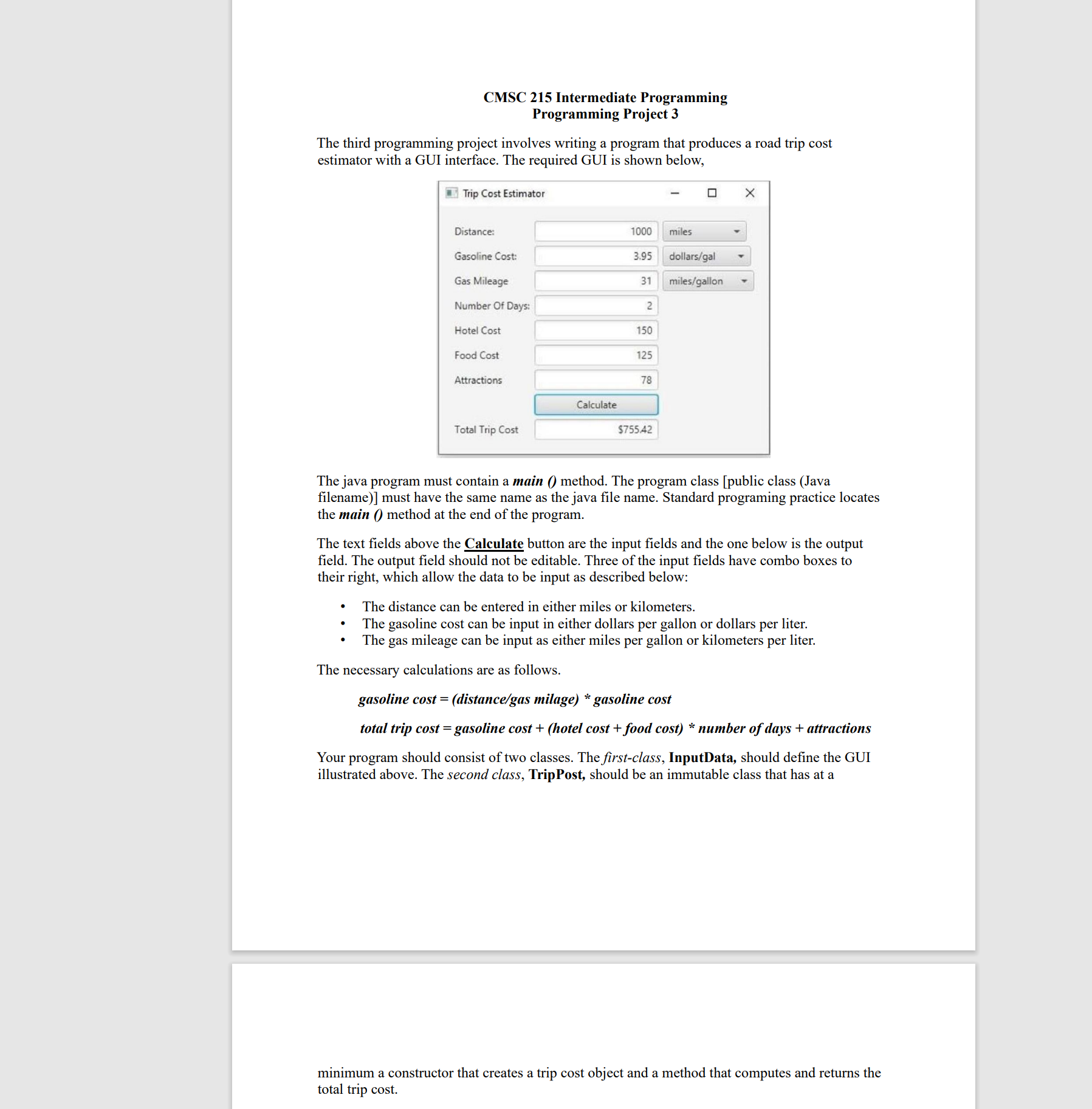 Please put code into one working java code
