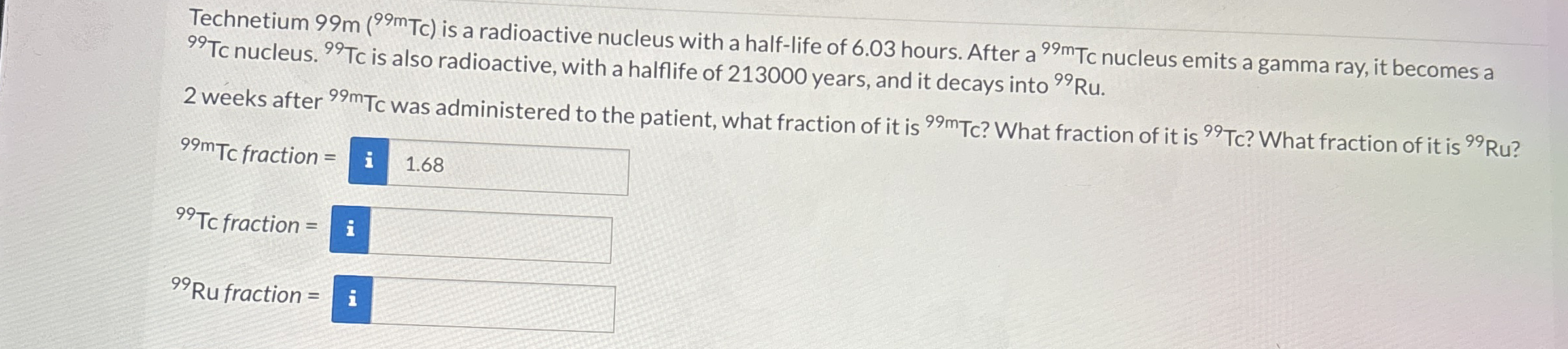Technetium 9 9 m ( ? 9 9 m T c ) is a radioactive