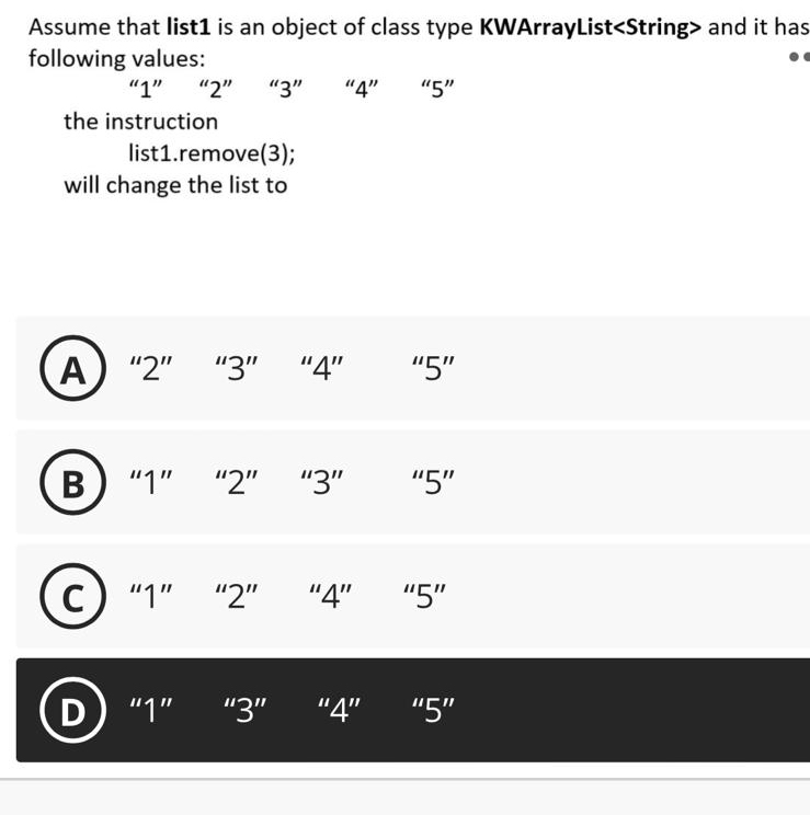 Assume that list 1 is an object of class type