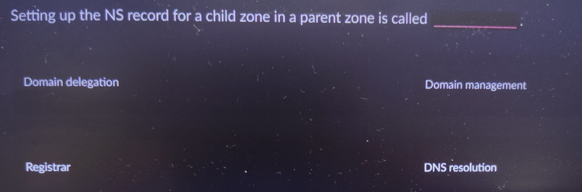 Setting up the NS record for a child zone in a