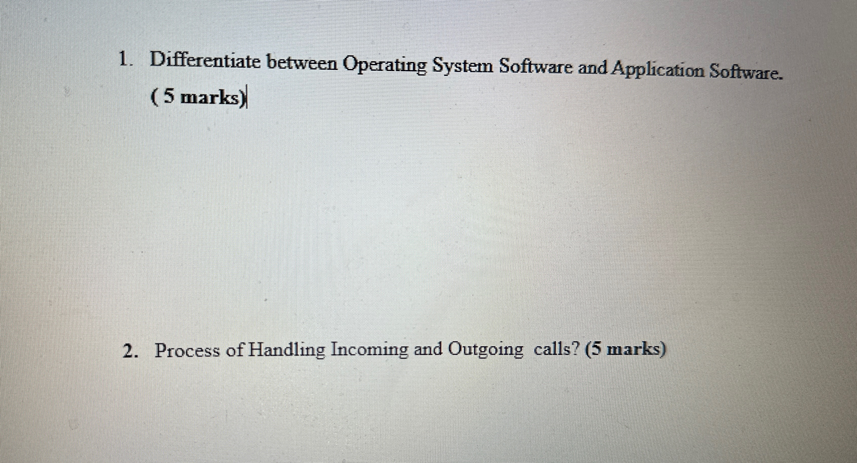 Differentiate between Operating System Software