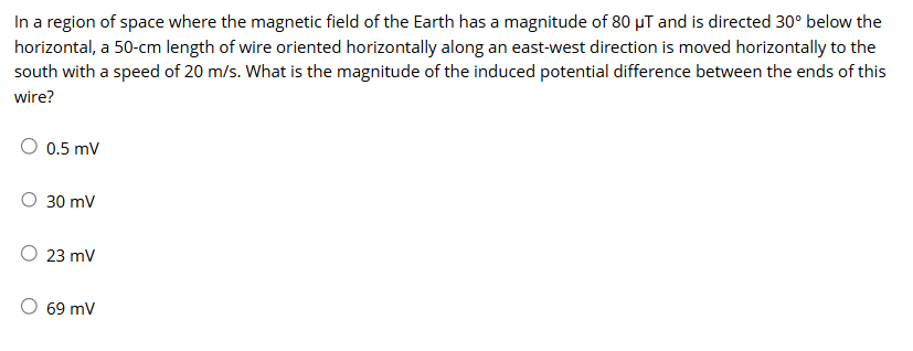 In a region of space where the magnetic field of