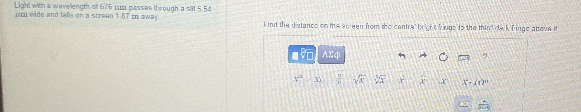 Light with a wavelength of 6 7 6 nm passes