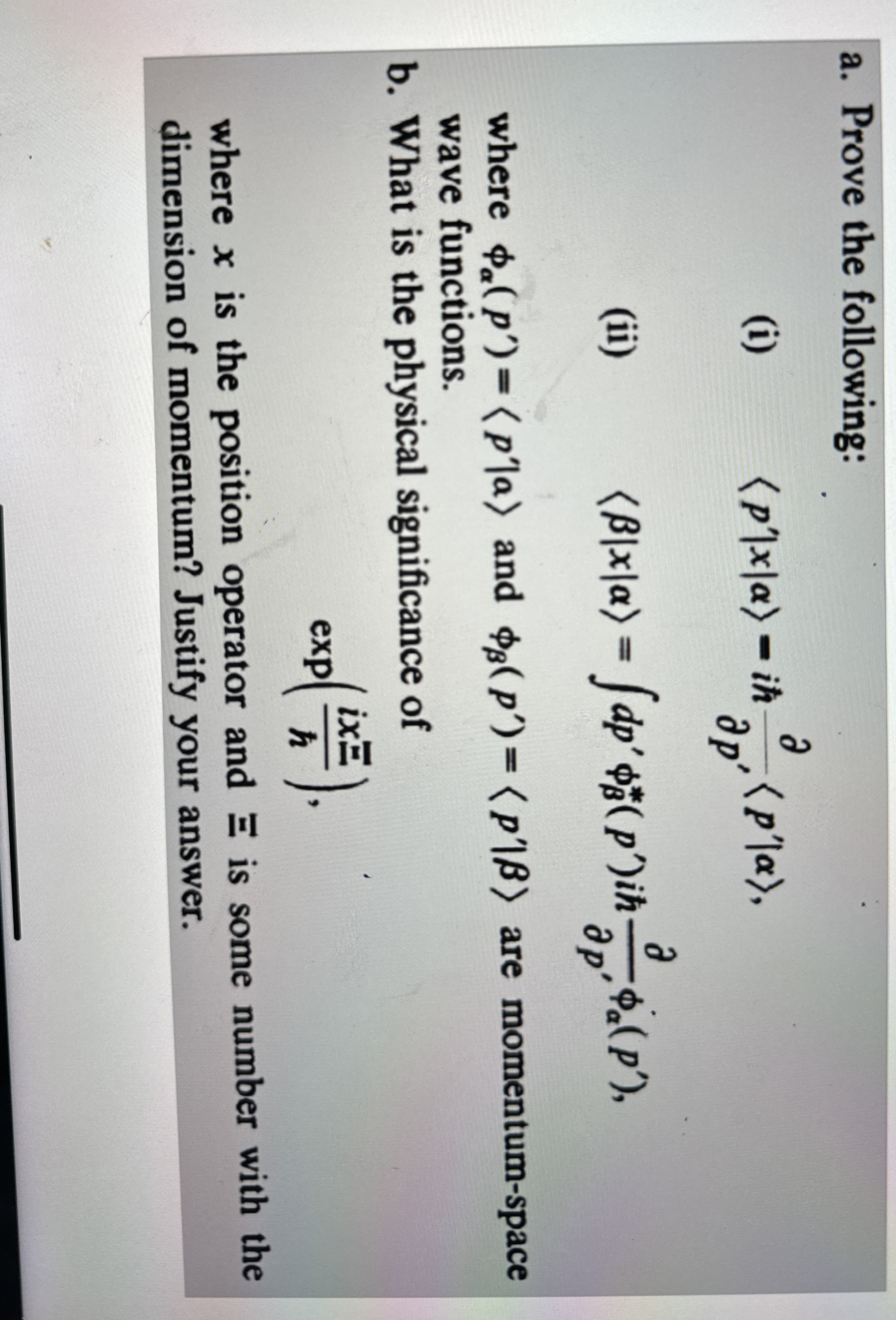 a . Prove the following: ( i ) ( : | ) ( ii ) , (