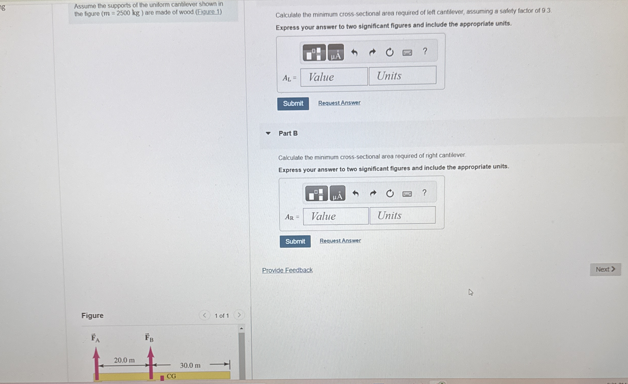 Assume the supports of the uniform cantilever