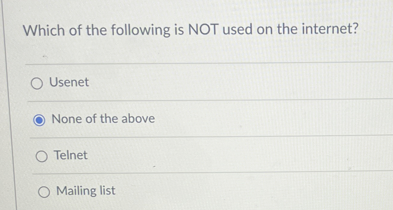 Which of the following is NOT used on the