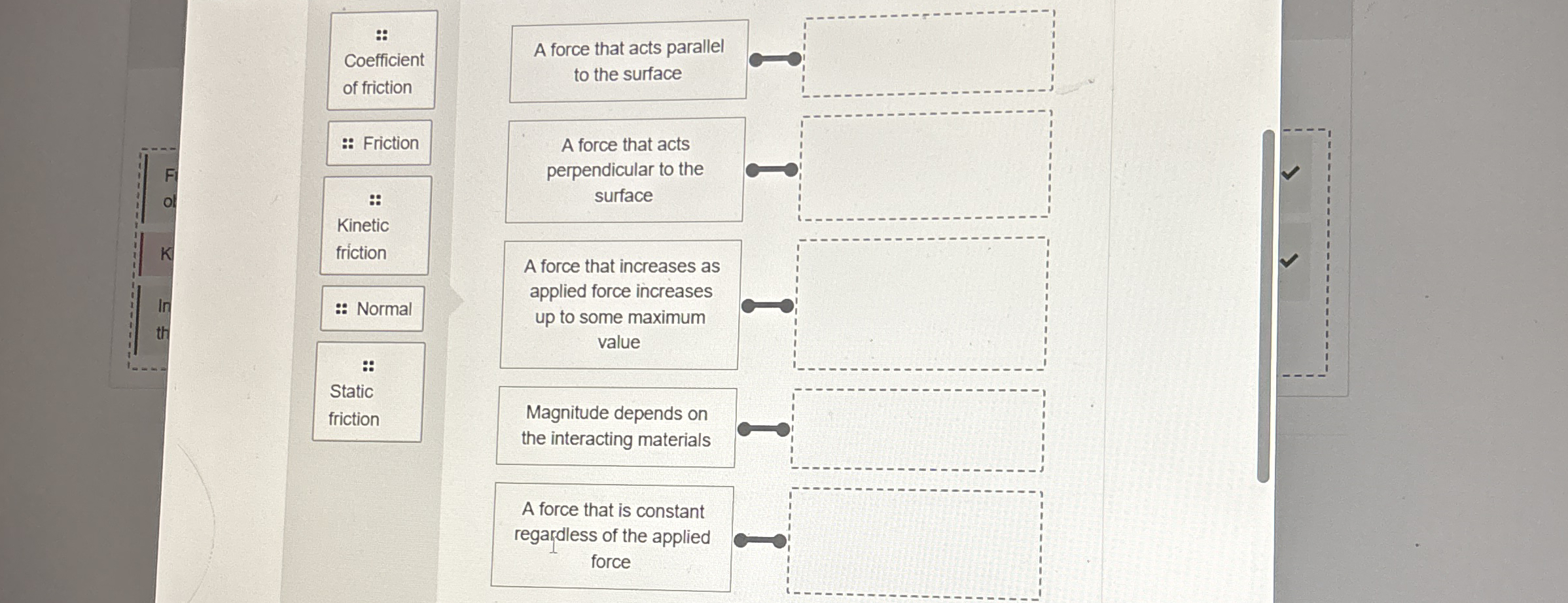 : Coefficient of friction Friction F ol K In