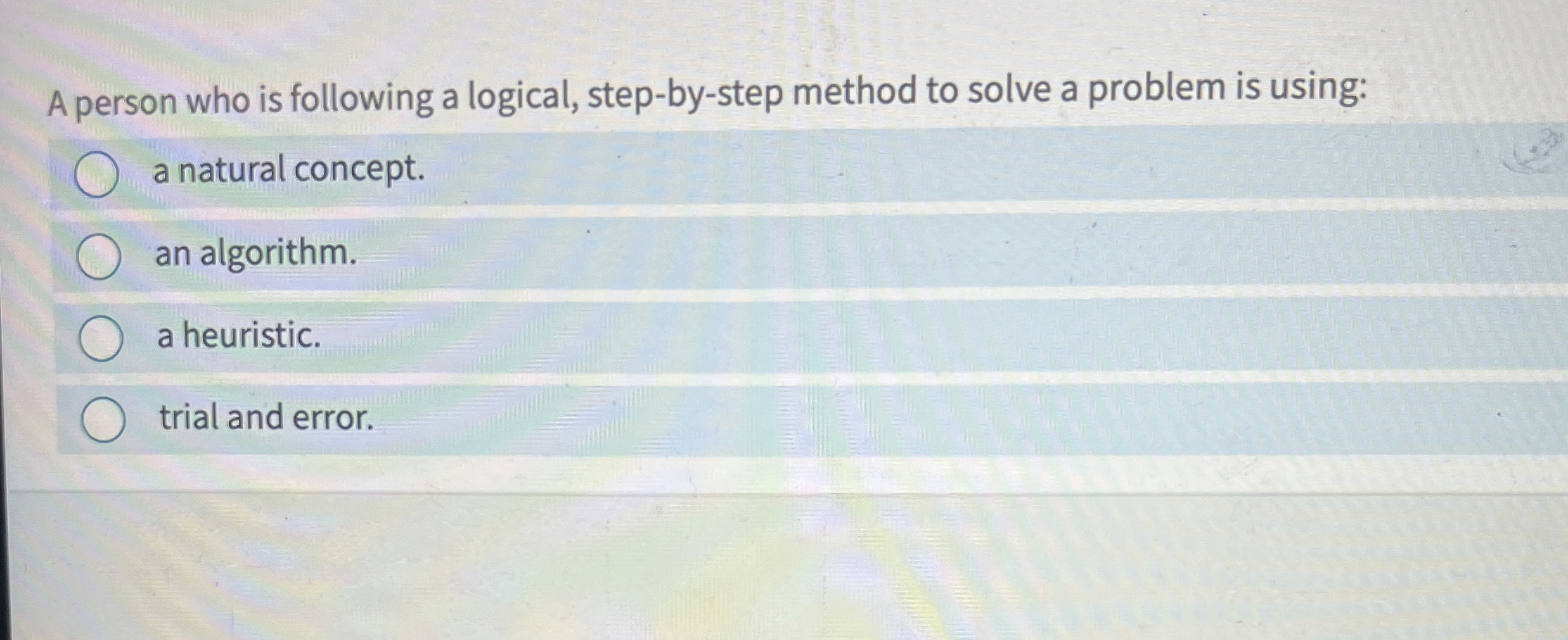 A person who is following a logical , step - by -