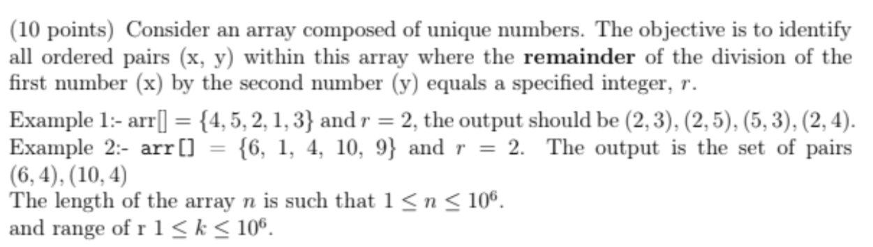 ( 1 0 points ) Consider an array composed of