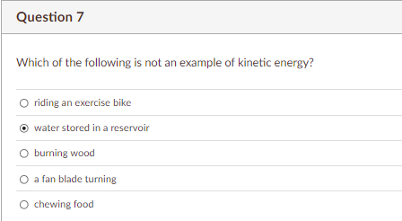 Question 7 Which of the following is not an