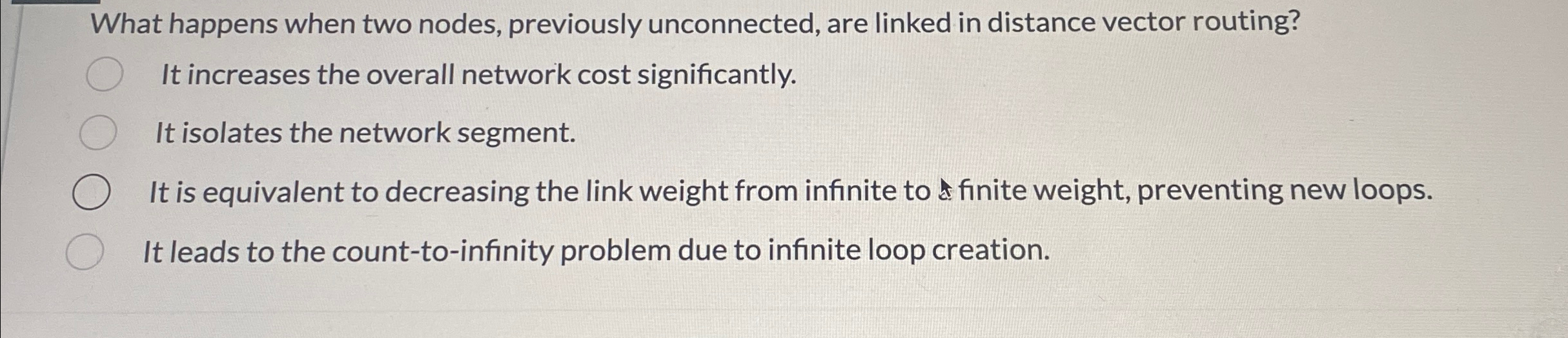 What happens when two nodes, previously