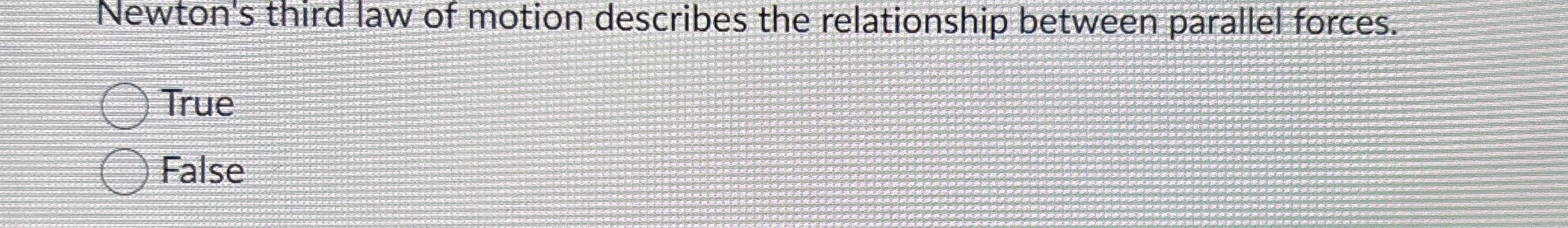 Newton's third law of motion describes the