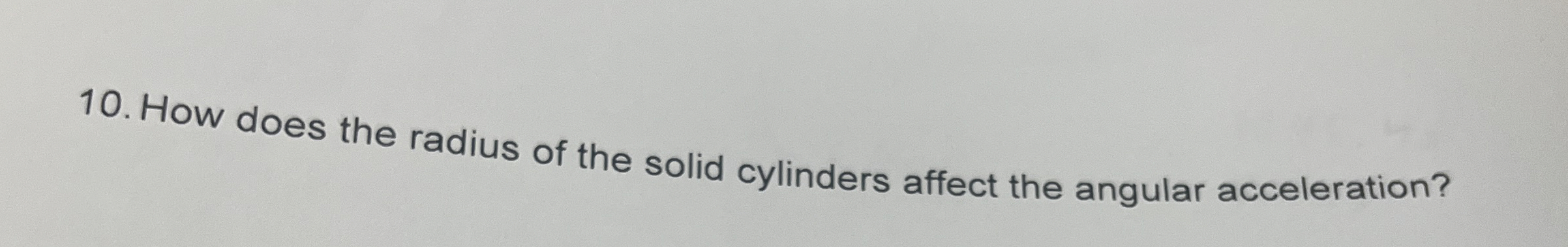 How does the radius of the solid cylinders affect