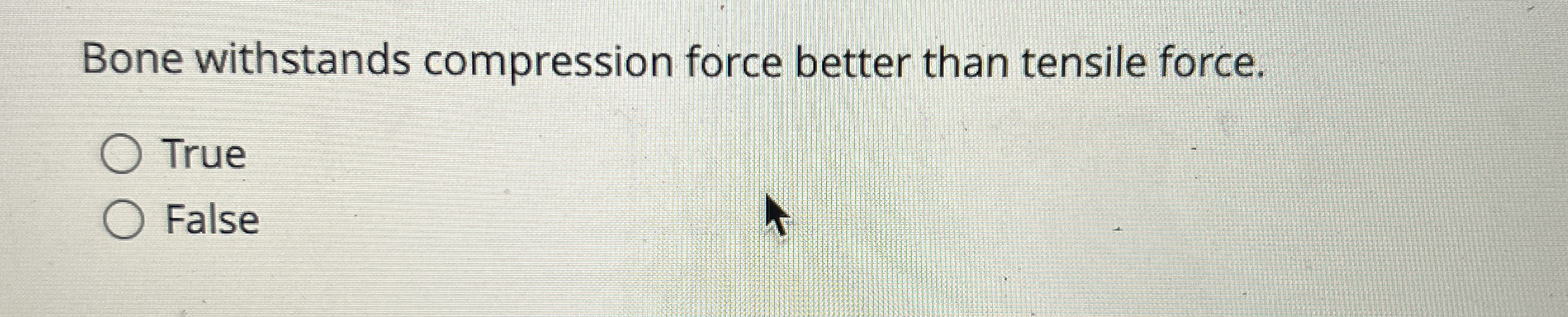 Bone withstands compression force better than