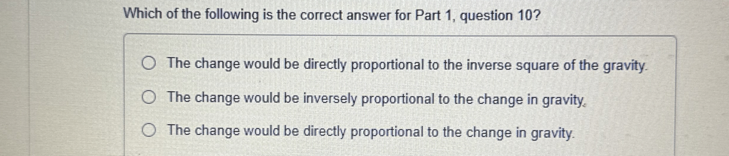 Which of the following is the correct answer for