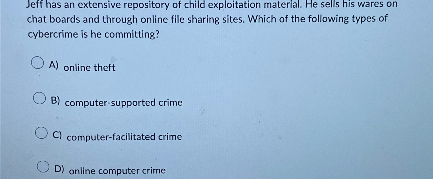 Jeff has an extensive repository of child