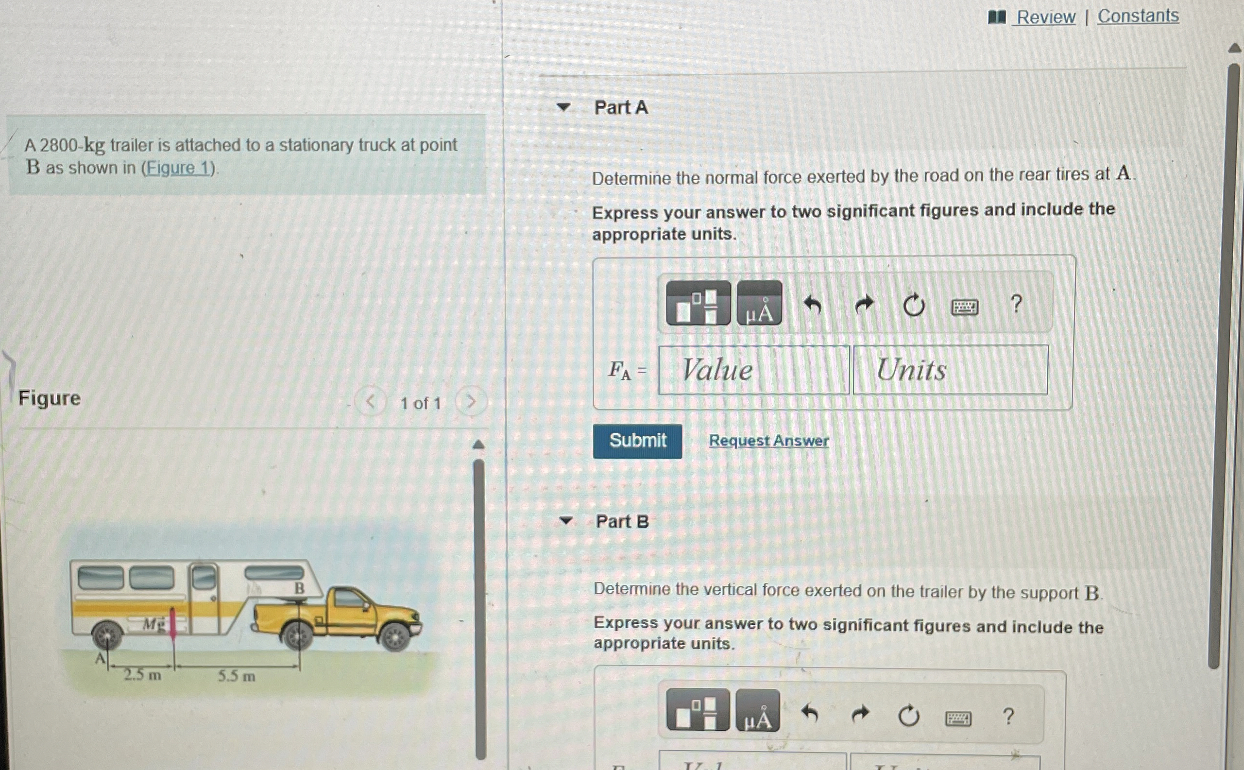 I Review Constants Part A A 2 8 0 0 - k g trailer