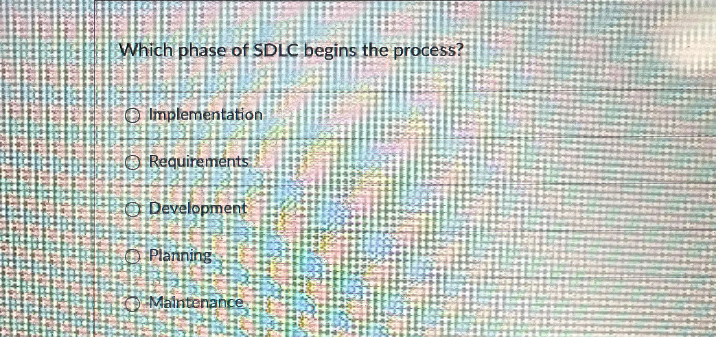Which phase of SDLC begins the process?