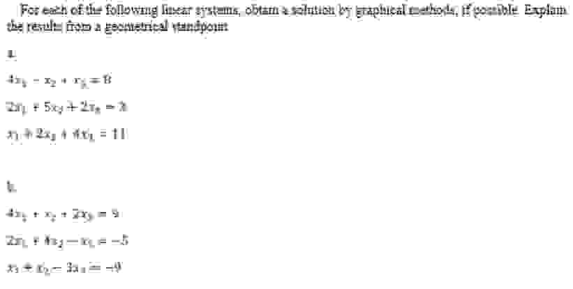 Please solve this using Gaussian Elimination