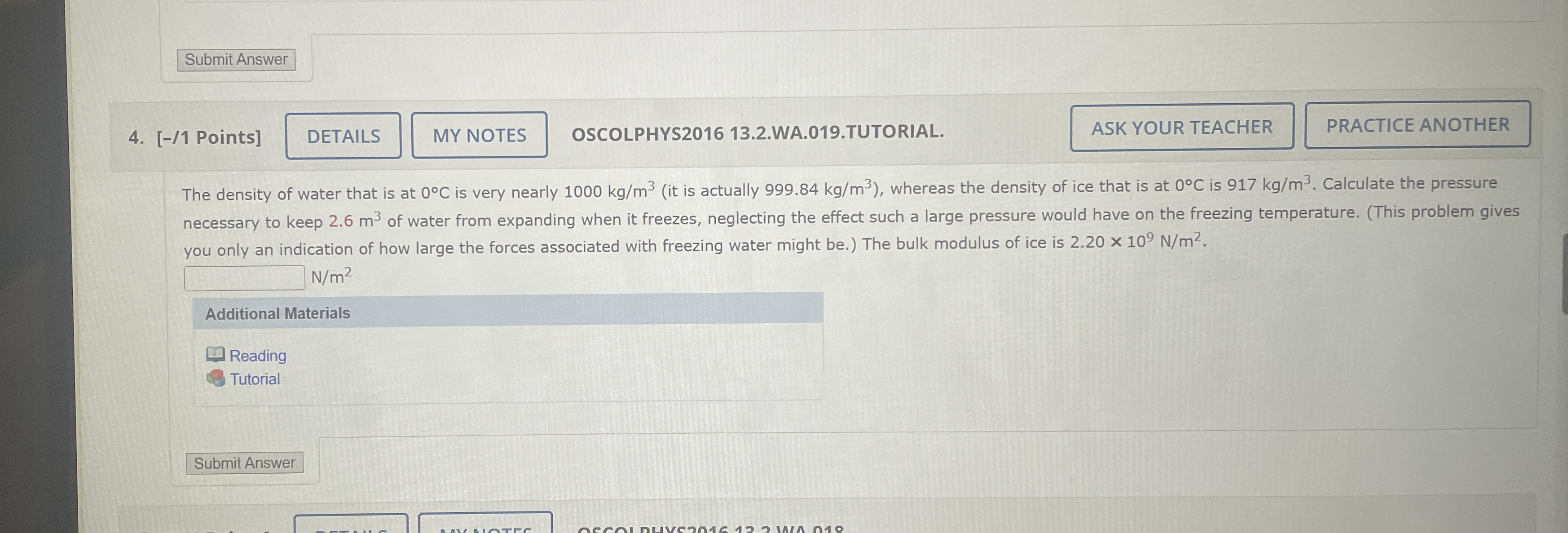 [ - / 1 Points ] OSCOLPHYS 2 0 1 6 1 3 . 2 . WA .