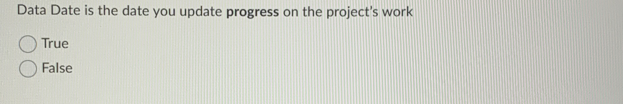 Data Date is the date you update progress on the