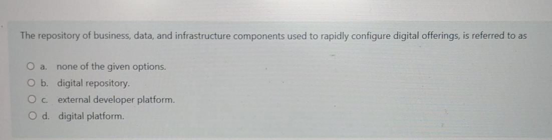 The repository of business, data, and