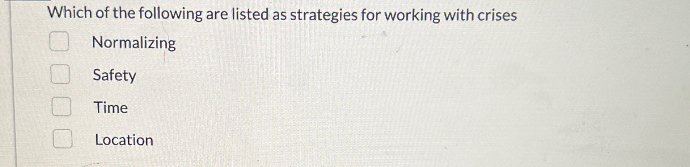 Which of the following are listed as strategies