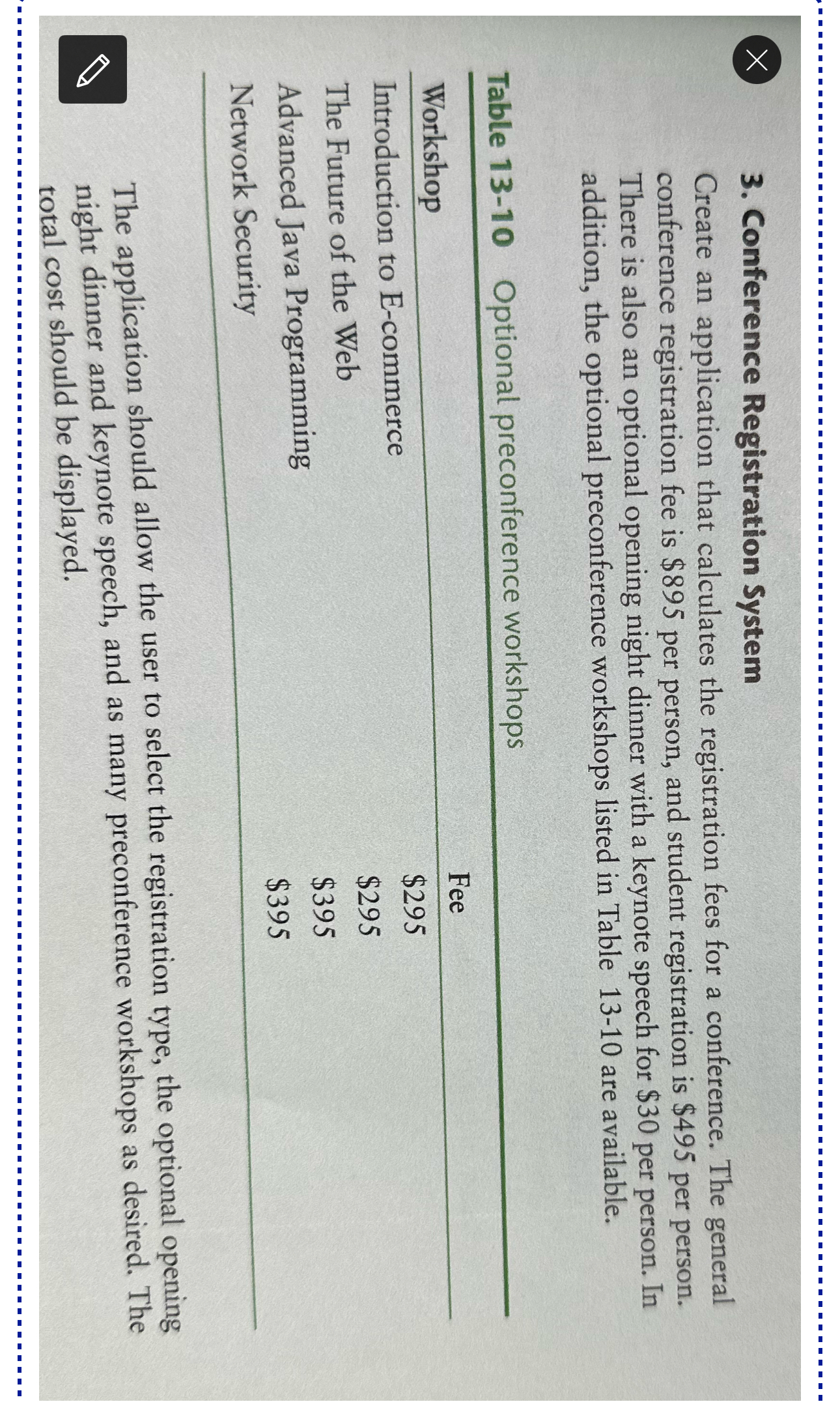 Conference Registration System Create an