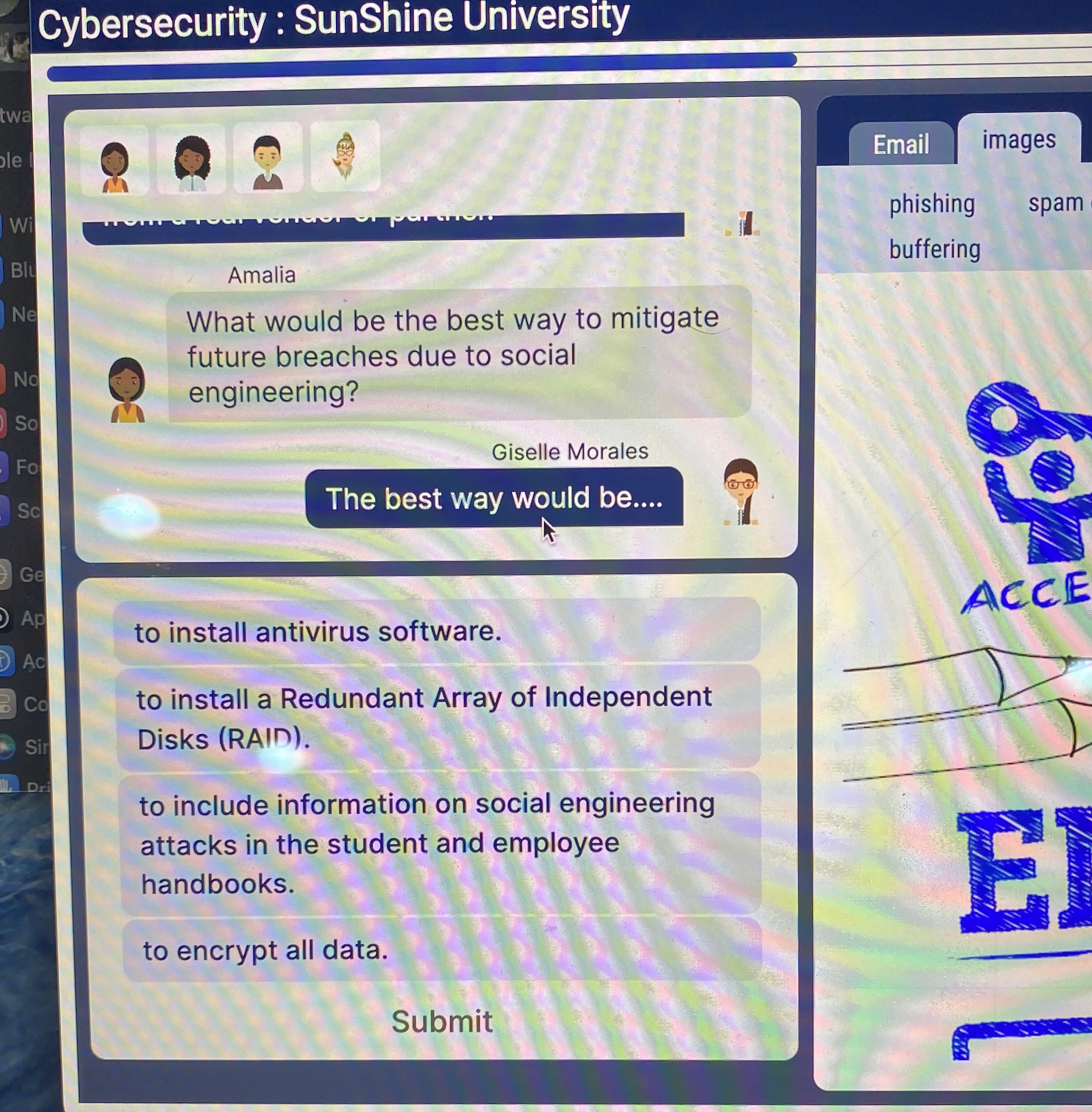 Cybersecurity : SunShine University twa le Wi Bl