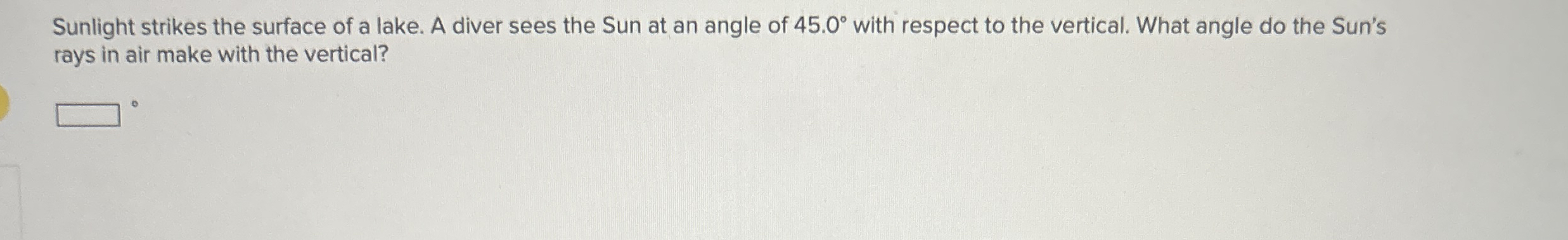 Sunlight strikes the surface of a lake. A diver