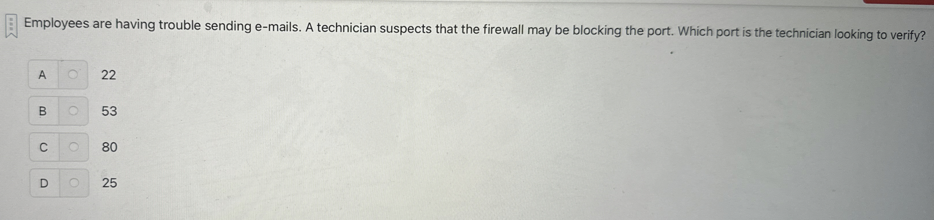 Employees are having trouble sending e - mails. A